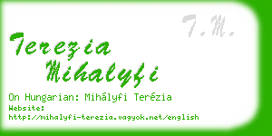 terezia mihalyfi business card