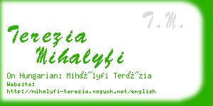 terezia mihalyfi business card